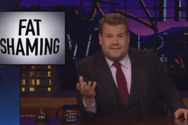 James Corden discusses fat-shaming.
