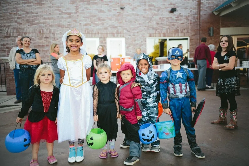 Children dressed up for Halloween